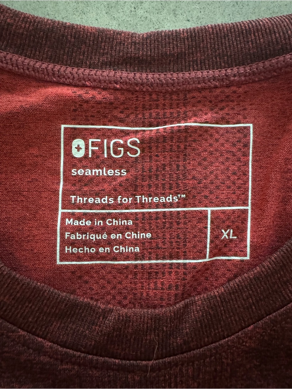 FIGS Seamless Underscrub in Burgundy Red